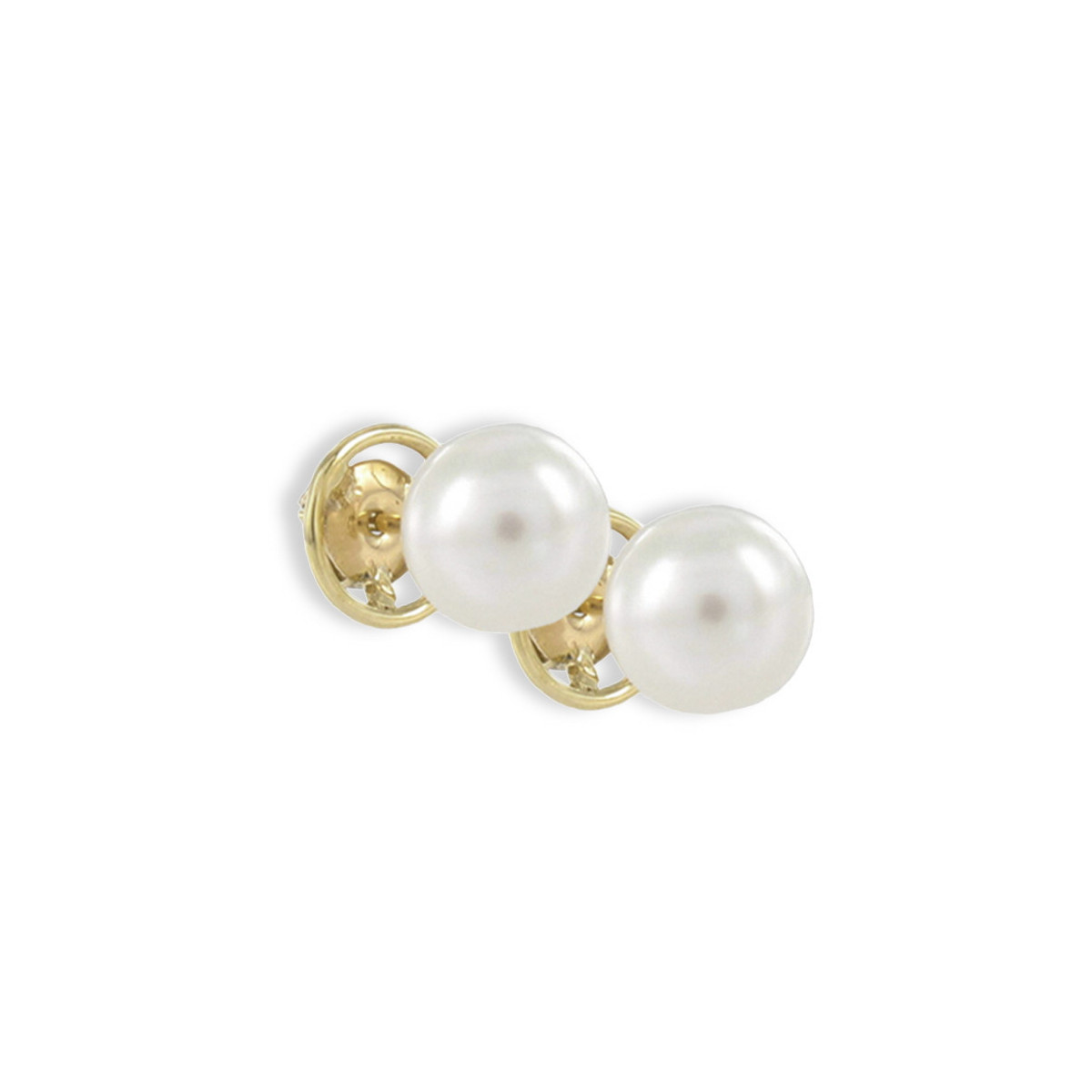 PEARL 11 MM AND GOLD EARRING