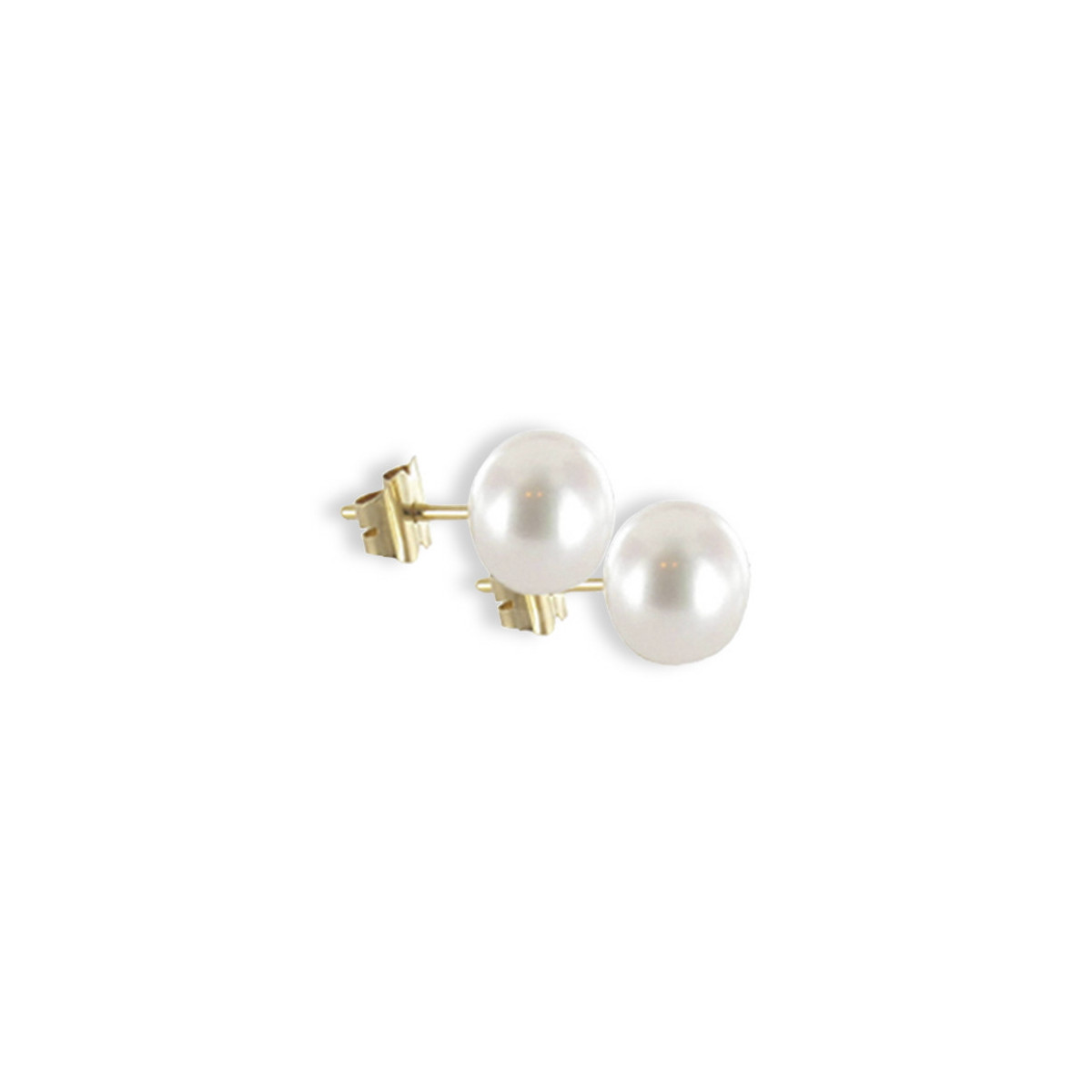 GOLD PEARL 9 MM EARINGS