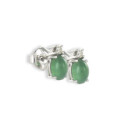 GOLD EARRINGS EMERALD AND DIAMOND