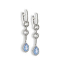 GOLD DIAMOND AND TOPAZ EARINGS