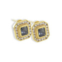 GOLD DIAMOND AND SAPPHIRE EARRING