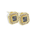 PENDIENTES ORO ZAFIRO Y DIAMANTES