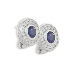 PENDIENTES ORO ZAFIRO Y DIAMANTES