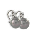 GOLD PEARL AND DIAMOND EARRING