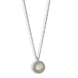 CADENA CON COLGANTE PLATA Y ORO DE 18 KILATES