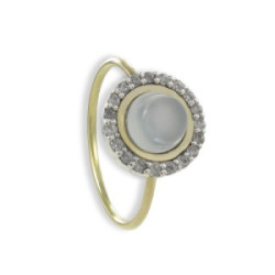ANILLO FINO PLATA Y ORO DE 18 KILATES