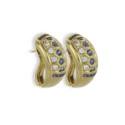 GOLD DIAMONDS AND SAPPHIRE EARRING