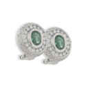 GOLD DIAMONDS AND EMERALD EARRING