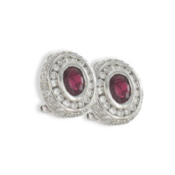 RUBY DIAMONDS AND GOLD EARRINGS
