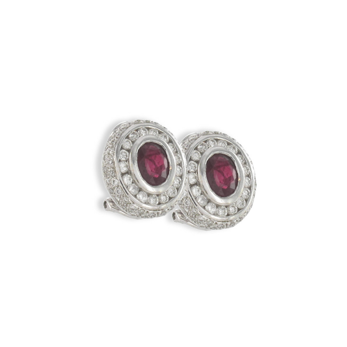 RUBY DIAMONDS AND GOLD EARRINGS