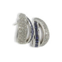 PENDIENTES ORO ZAFIROS Y DIAMANTES