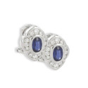 GOLD DIAMONDS AND SAPPHIRES EARRING