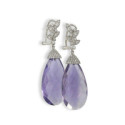 GOLD AMETHYST DIAMONDS EARRING