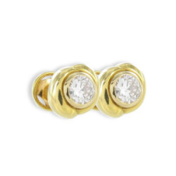 YELLOW GOLD  DIAMOND EARRING