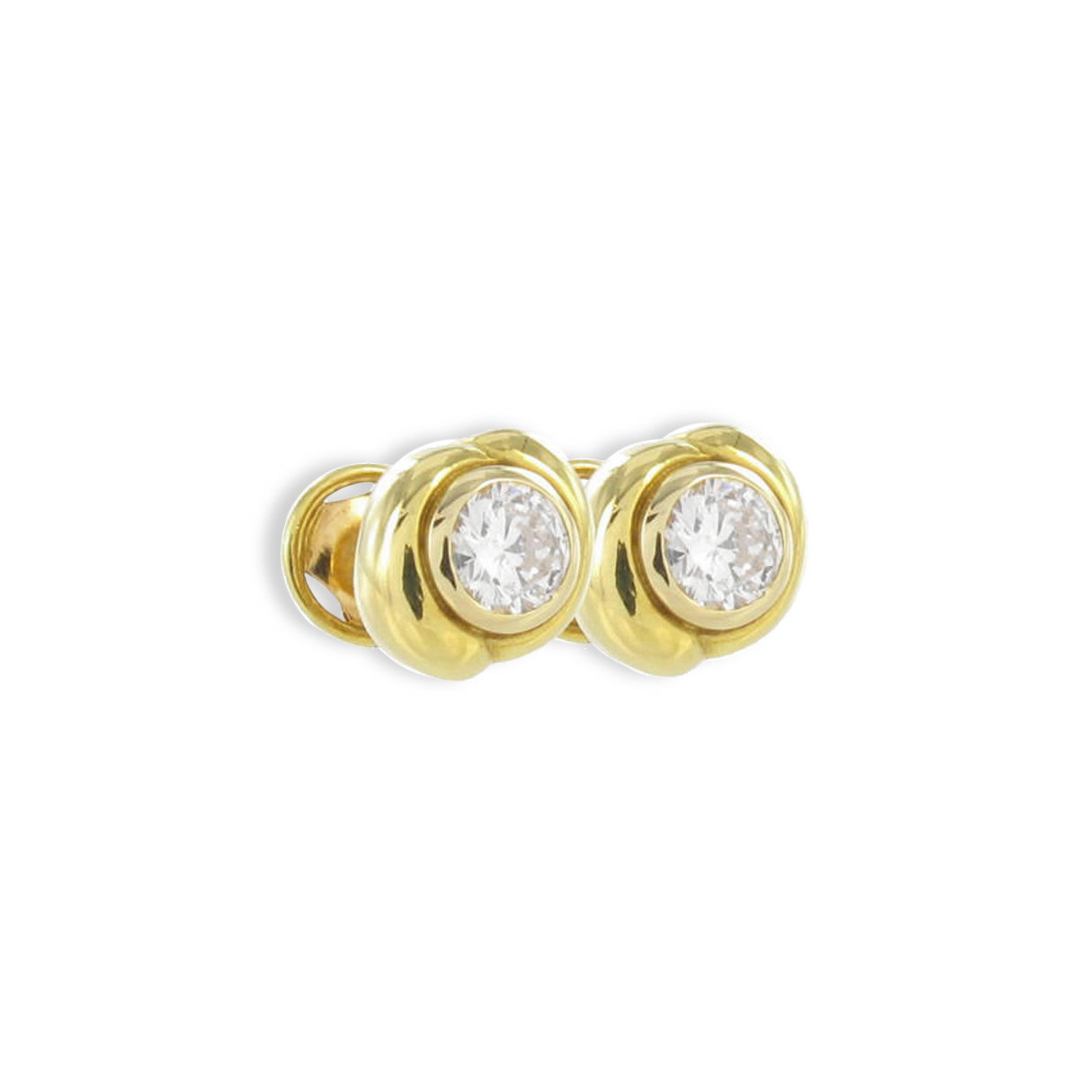 YELLOW GOLD  DIAMOND EARRING