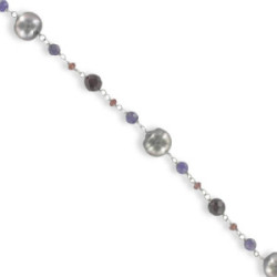 SILVER BRACELET WITH PEARLS