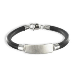 LEATHER SILVER BRAZALET