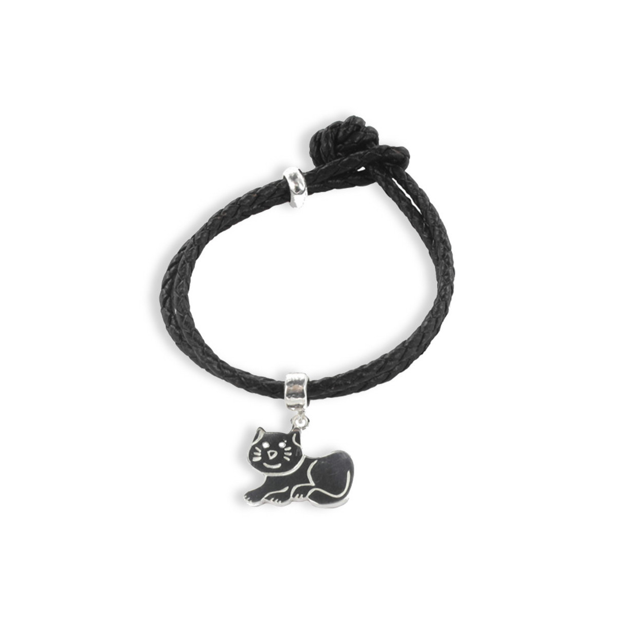 LEATHER BRACELET WITH SILVER