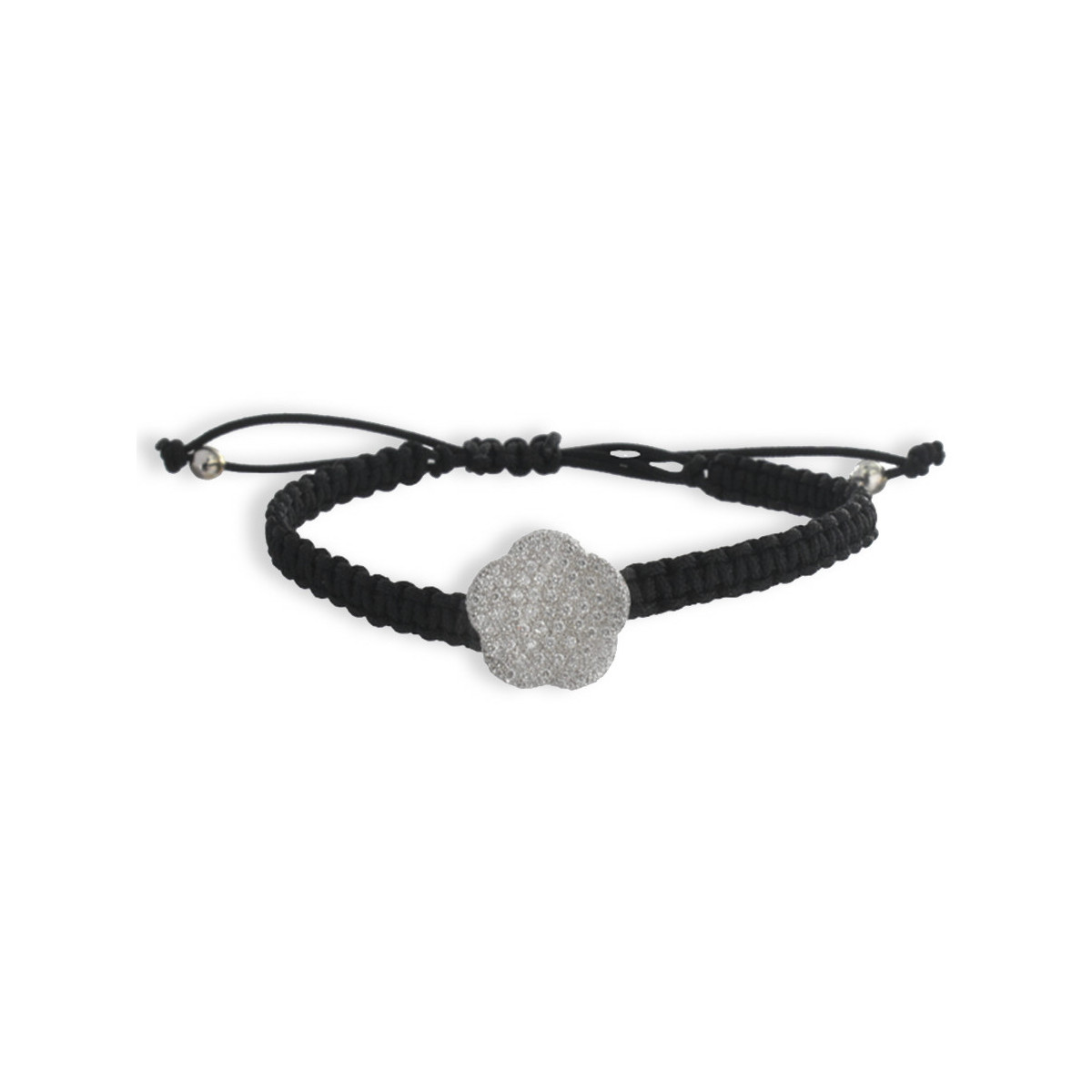 PULSERA MACRAME ORO Y DIAMANTES