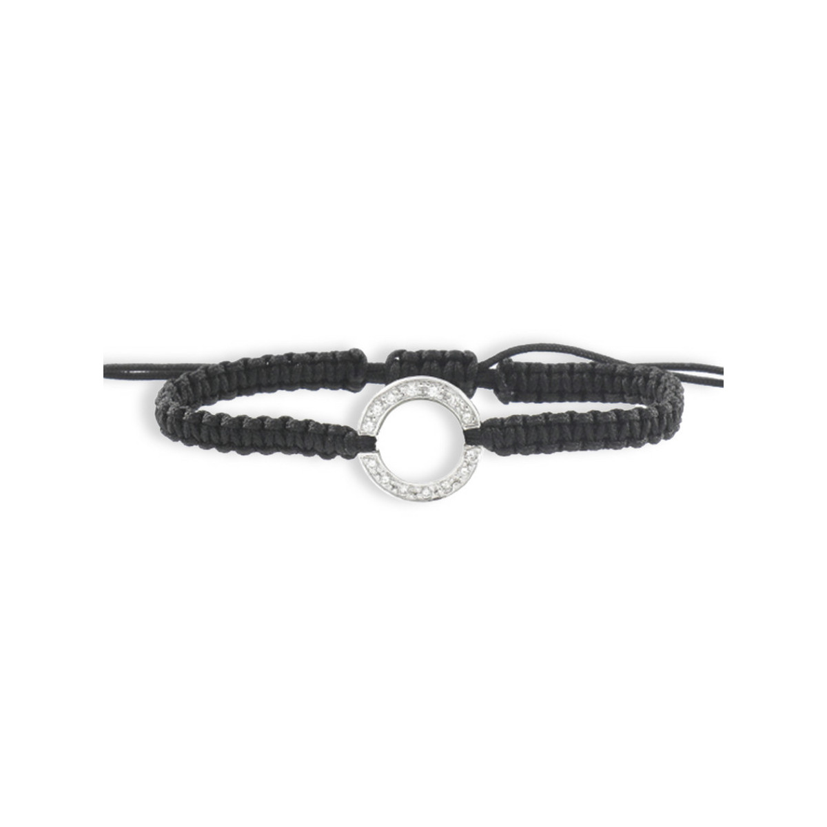 PULSERA MACRAME ORO Y DIAMANTES