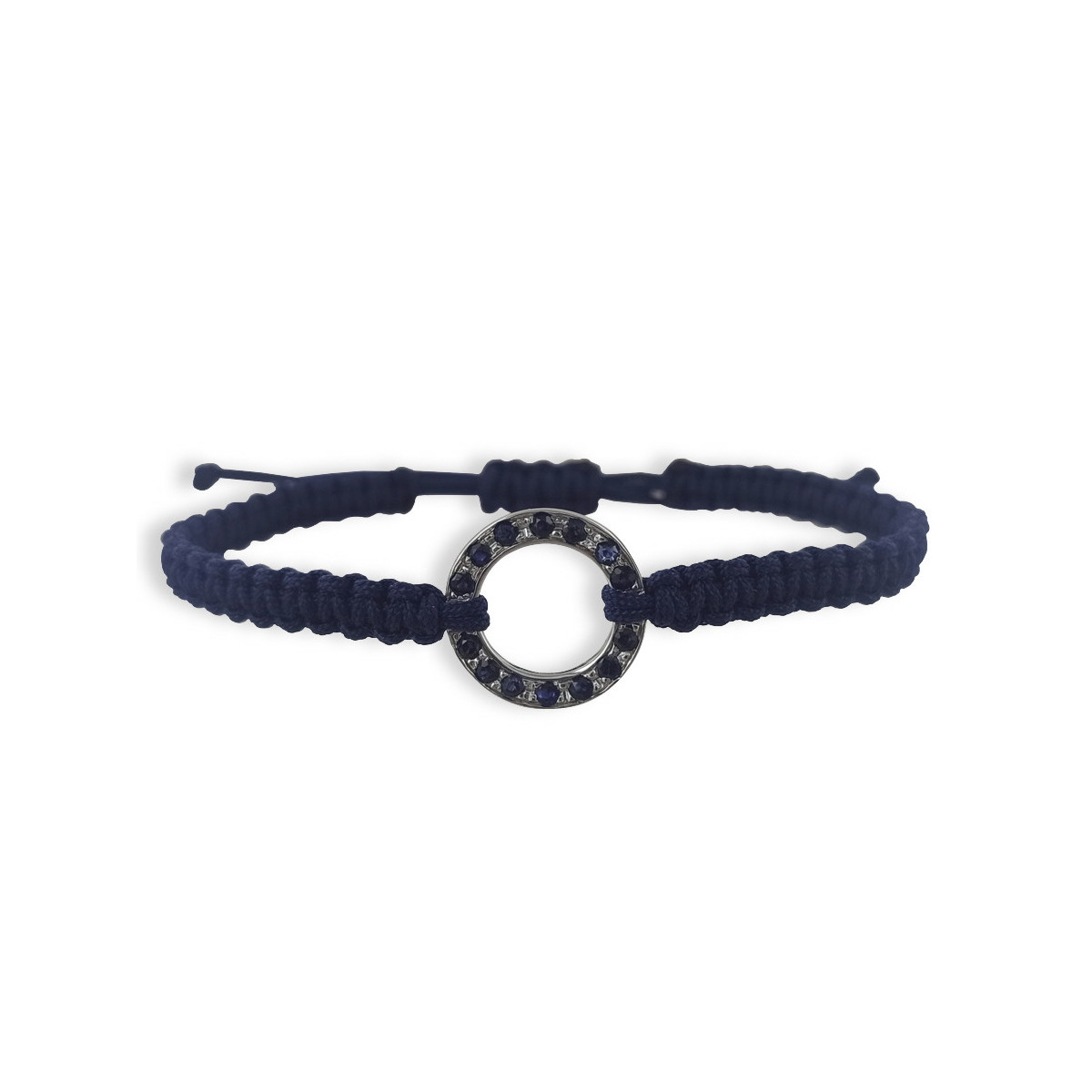 PULSERA MACRAME ORO Y ZAFIROS