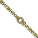 GOLD DIAMOND AND EMERALD AND DIAMONDS BRAZALET