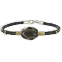 LEATHER GOLD BRACELET