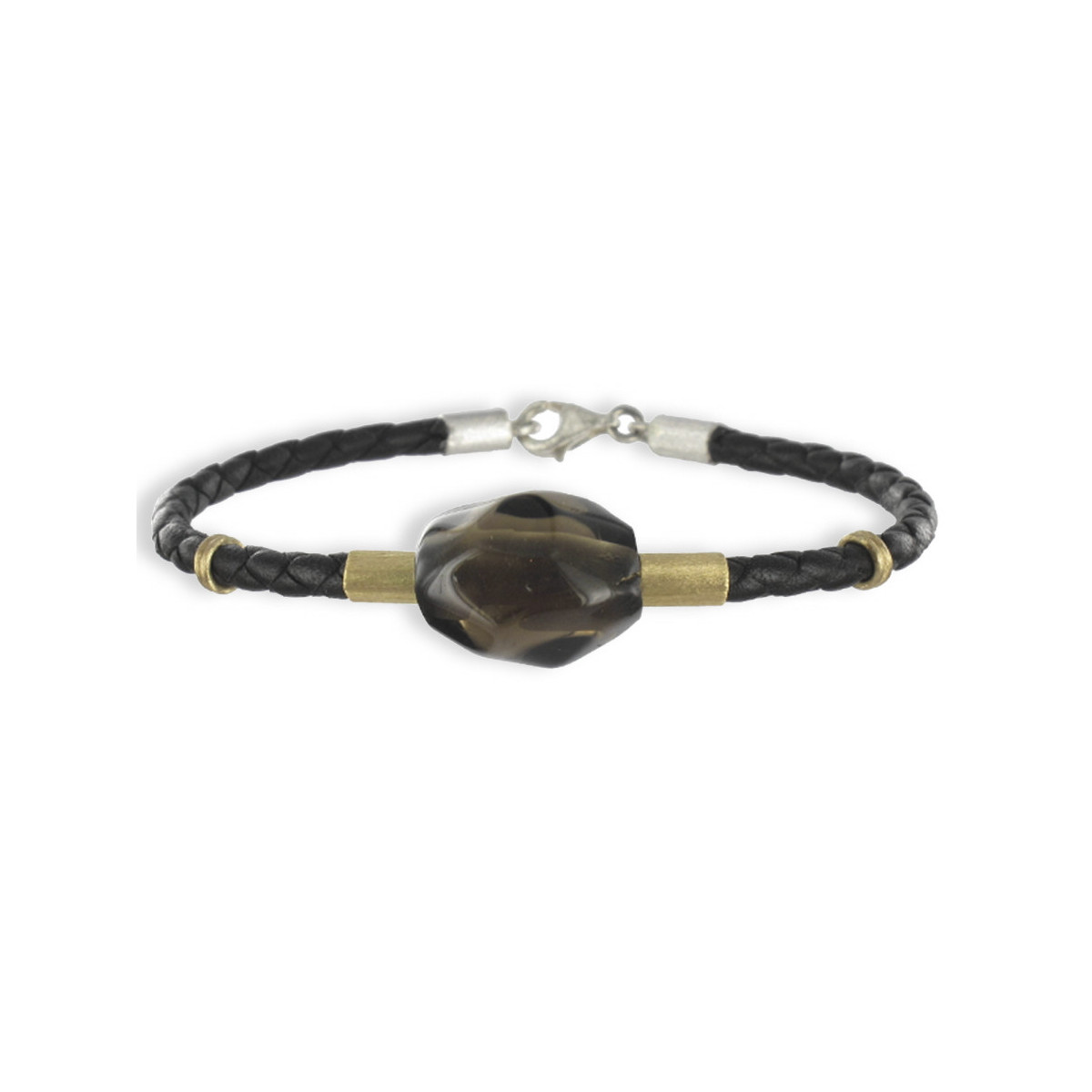 PULSERA CUERO Y ORO