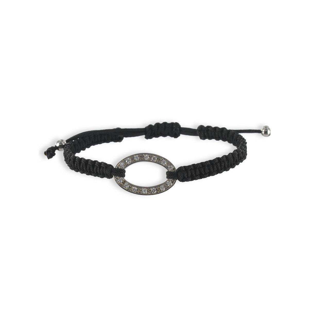 PULSERA MACRAME ORO Y DIAMANTES