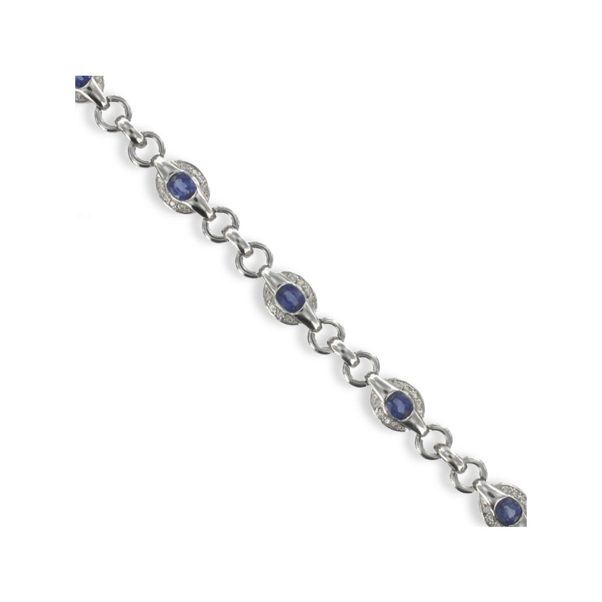 GOLD SAPPHIRE AND DIAMONDS BRAZALET