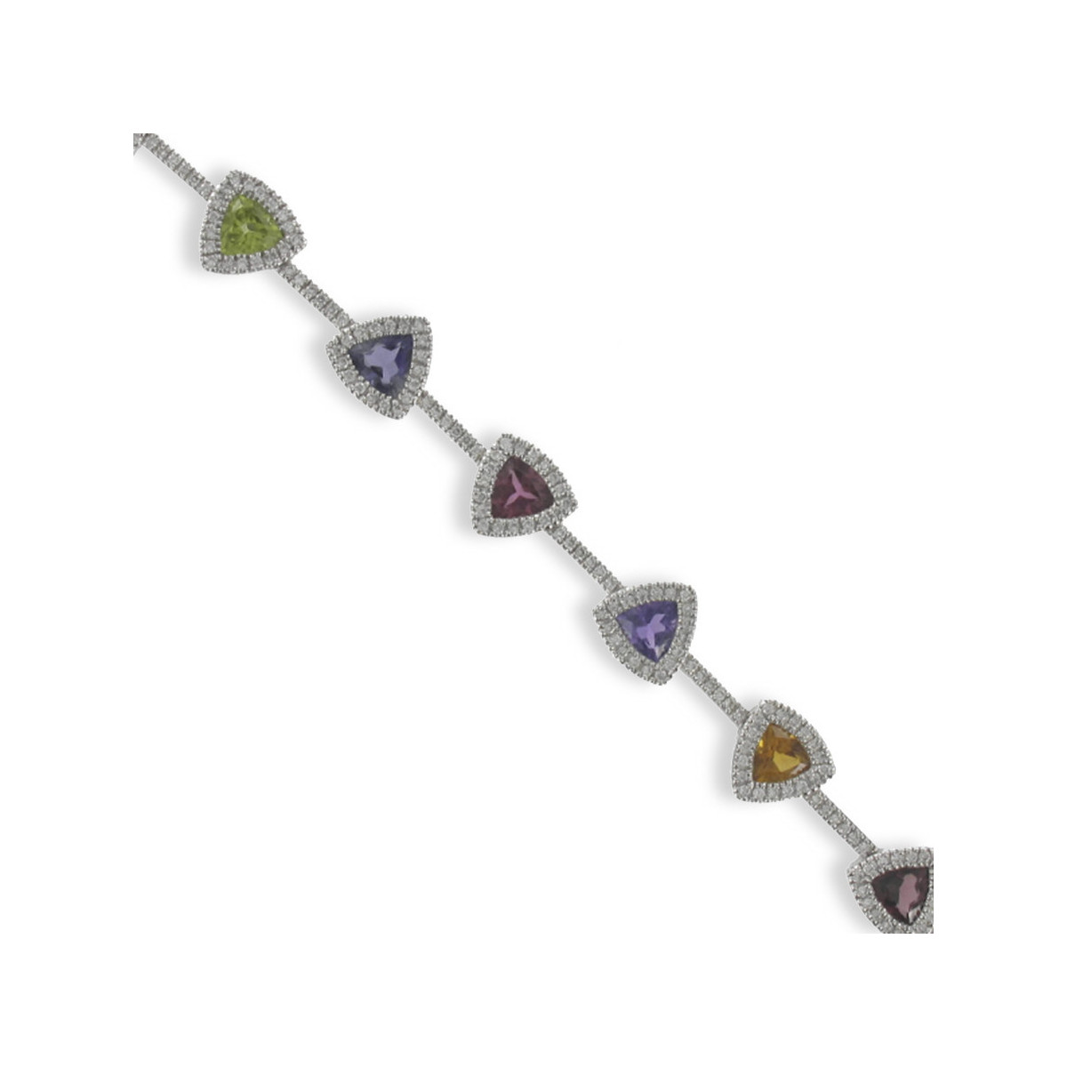 GOLD DIAMONDS AND COLOURS STONES BRAZALET