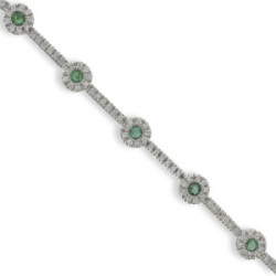 BRAÇALET OR DIAMANTS I MARAGDES