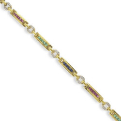 GOLD AND COLORS STONES BRACELET