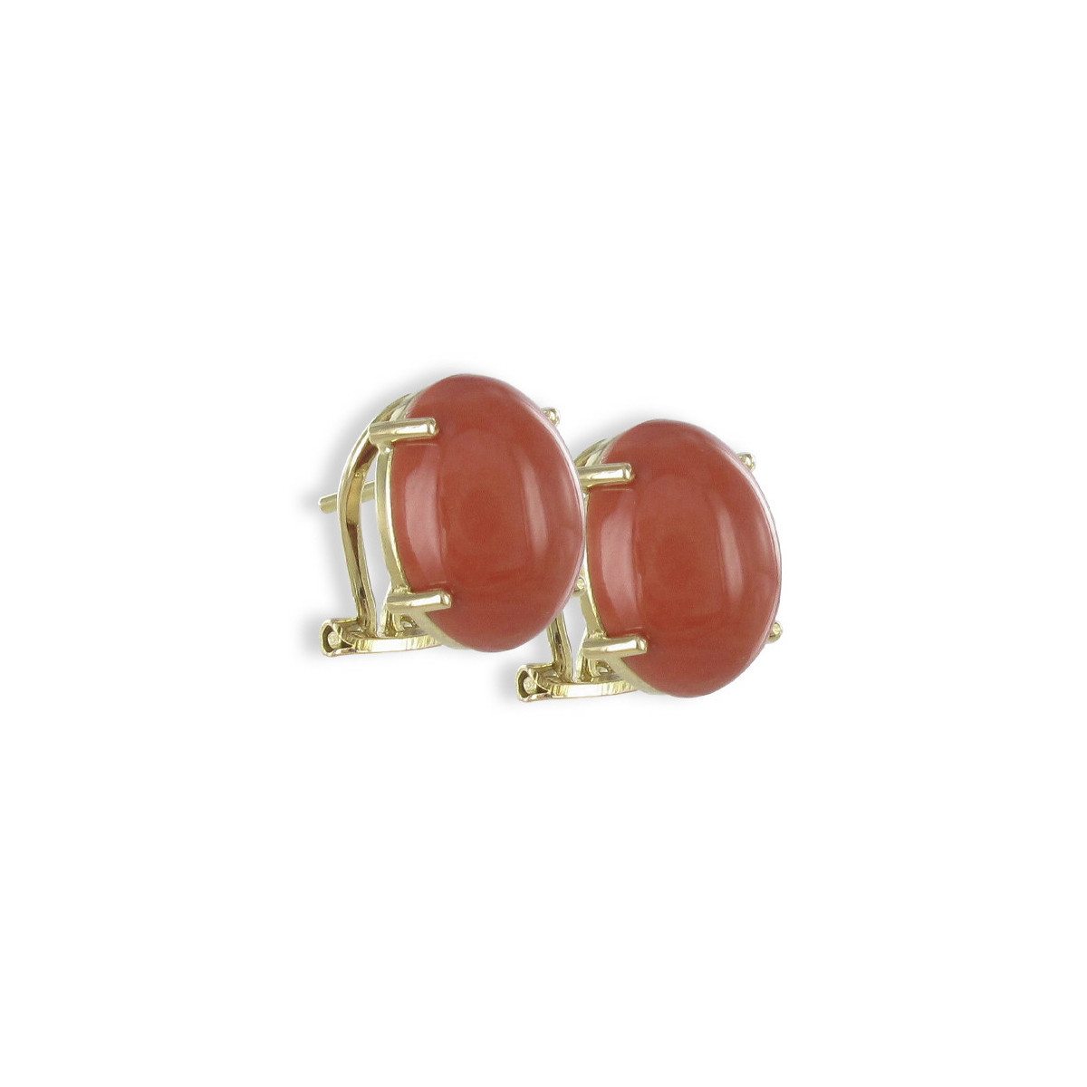 2 ORANGE CORAL EARRINGS