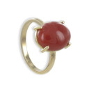 ANILLO DISEÑO EXCLUSIVO CON CORAL ROJO