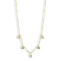 SHORT GOLD NECKLACE WITH DIAMONDS AND EMERALDS