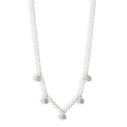 COLLAR FINO CON 5 DIAMANTES 0,10 KILATES