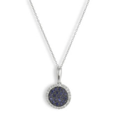 NECKLACE WITH SAPPHIRES AND DIAMONDS PENDANT