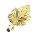 GOLD DIAMOND BROOCH