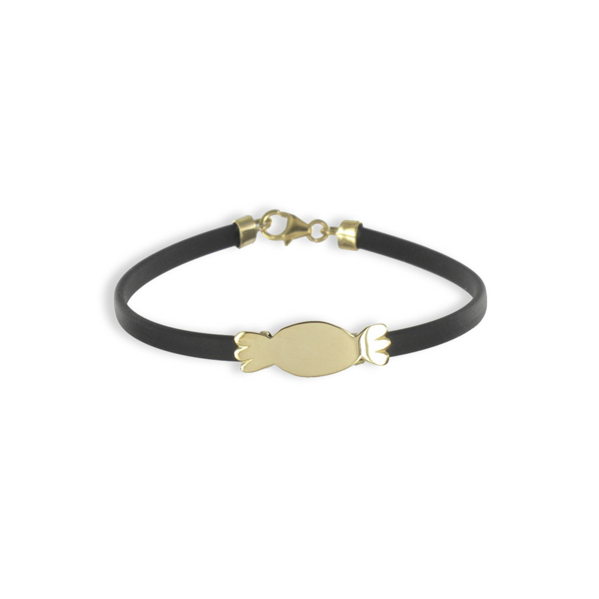 GOLD AND RUBBER BRACELET