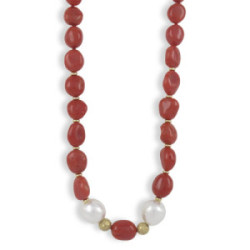 COLLAR OR CORALL I PERLES