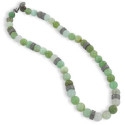 CHRYSOPRASE AND SILVER NECKLACE