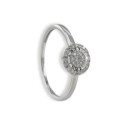 ANILLO ORO Y 30 DIAMANTES ROSETON