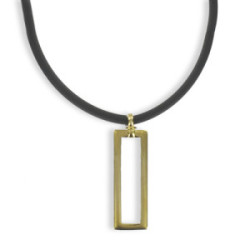 RUBBER AND GOLD NECKLACE