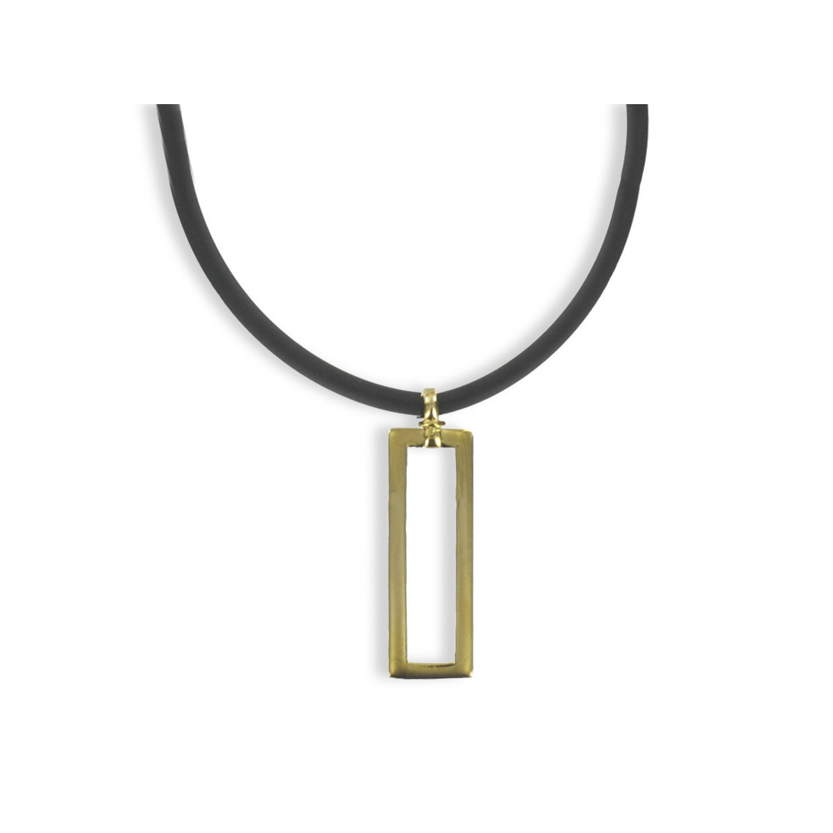 RUBBER AND GOLD NECKLACE