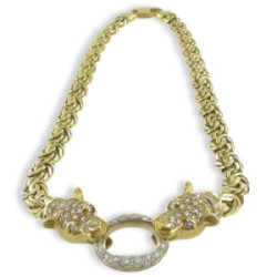 YELLOW GOLD DIAMOND NECKLACE