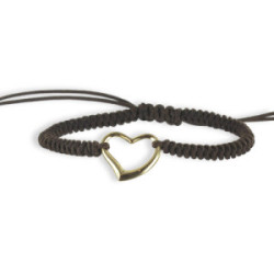 ROPE BRACELET WITH GOLD HEART