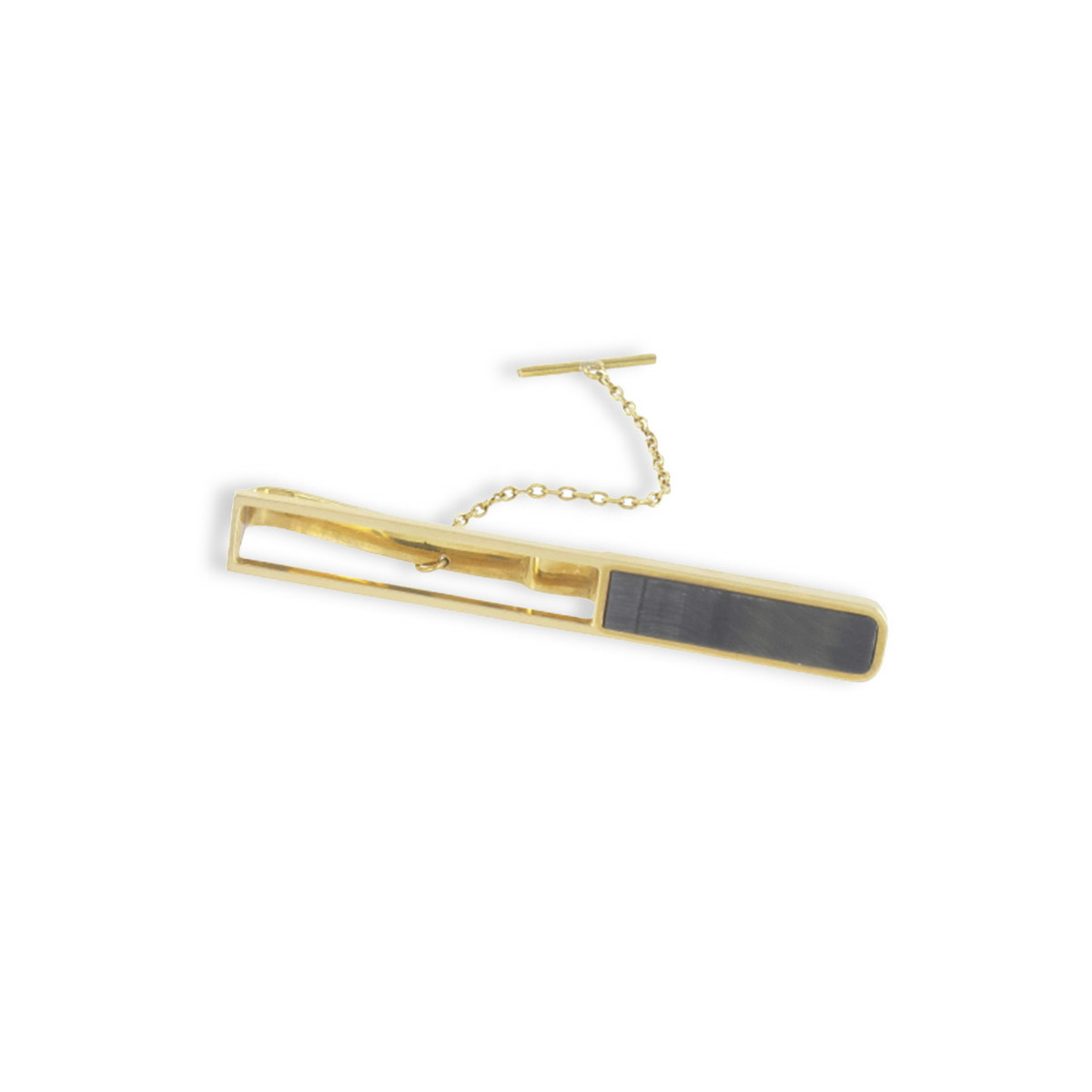 GOLD AND ONYX TIE PIN
