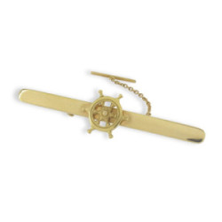GOLD TIE PIN WITH HELM