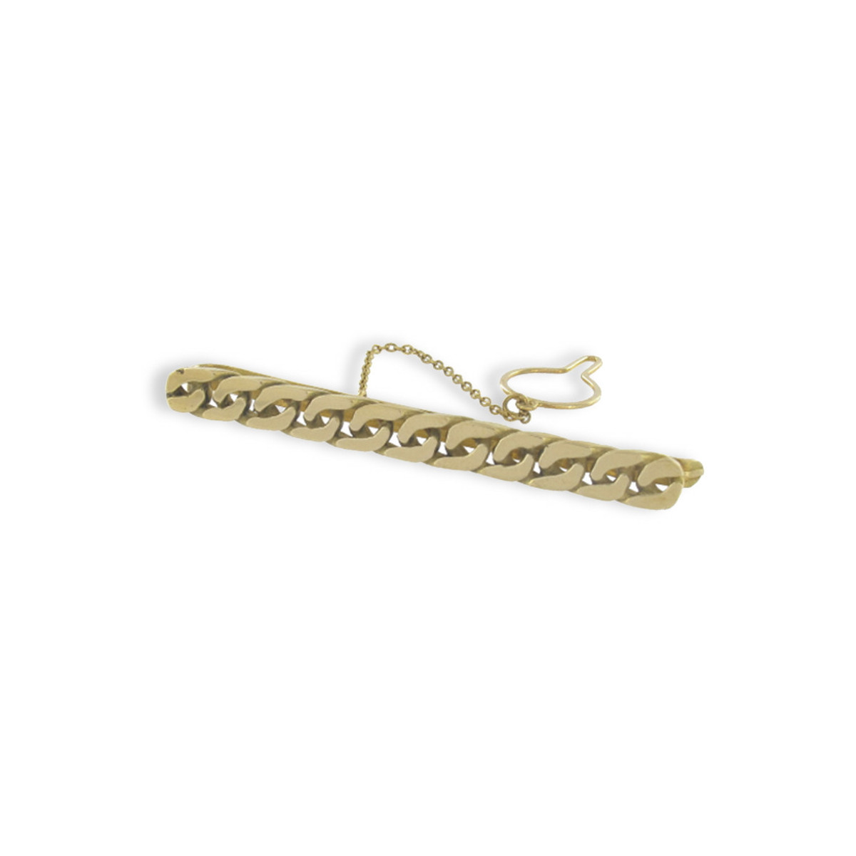 GOLD TIE PIN, FLAT CHAIN ??TYPE